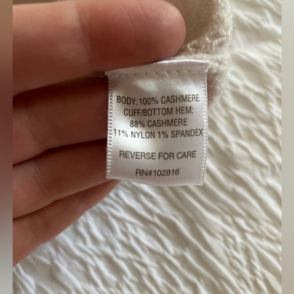 GARNET HILL Gemma Zip-Detail Cashmere Sweater XS Beige Colour - Picture 10 of 16